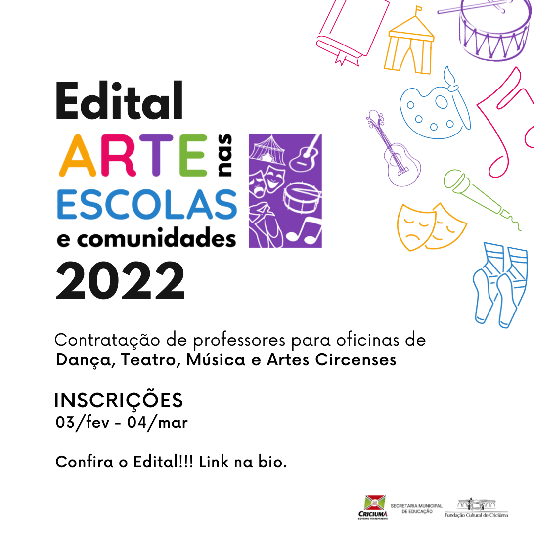 Edital Arte nas Escolas e Comunidades 